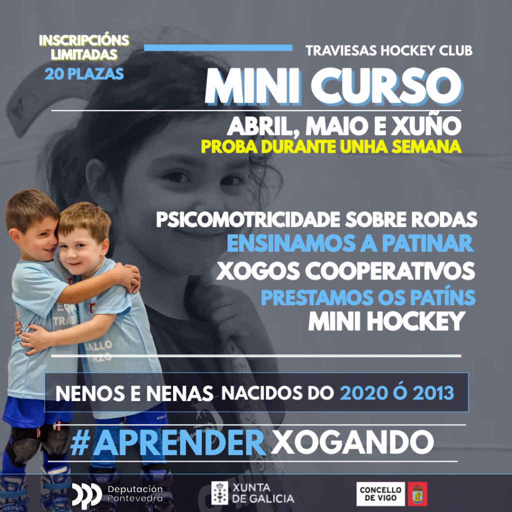 traviesas hockey club
hockey patines Vigo
curso aprende a patinar
psicomotricidad sobre ruedas
mini hockey